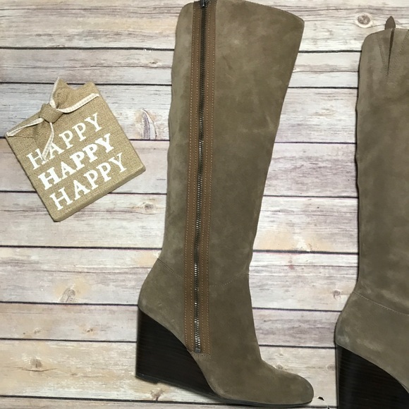 HOT Franco Sarto Wedge Boot GUC Brown Sz8 AMAZING! - Picture 8 of 8